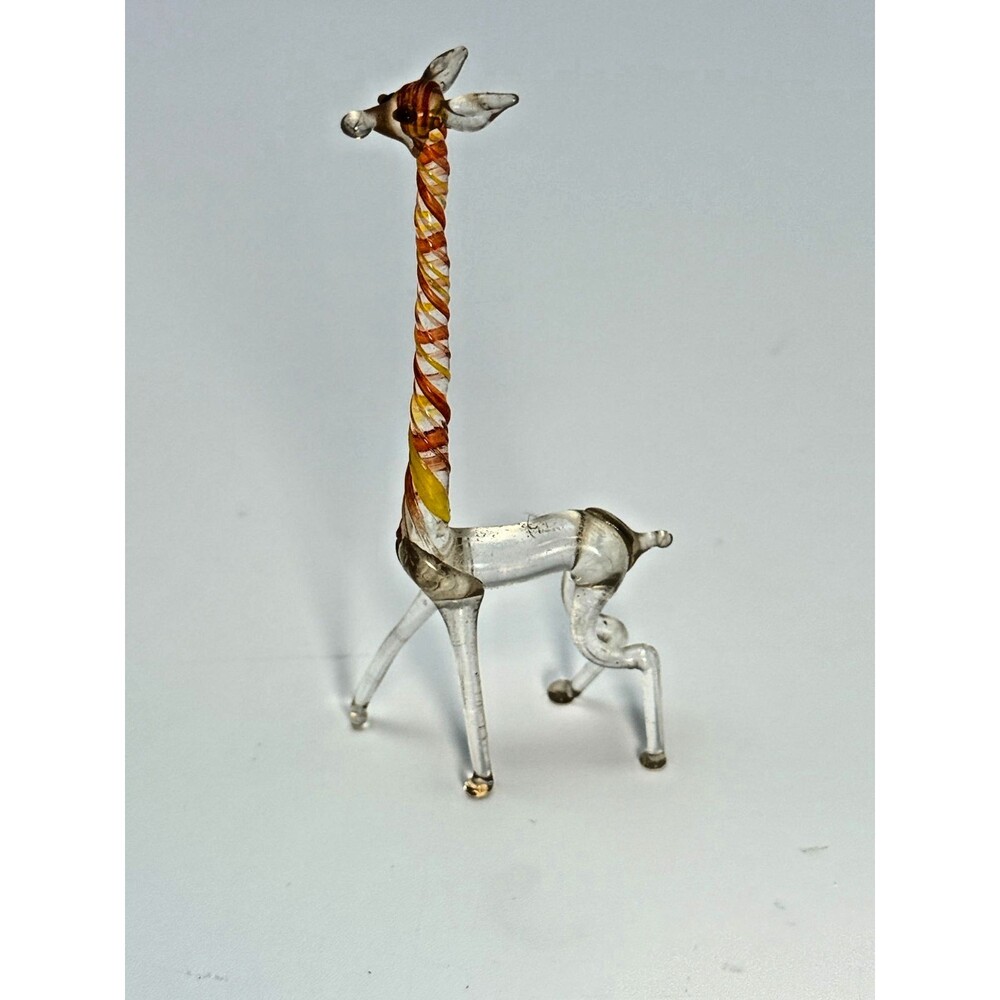 Vintage Authentic Murano Italian Art Glass Giraffe Figurine **4-INCH TALL**